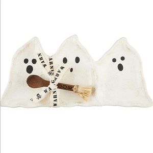 🎃NWT Mud Pie White Halloween Ghost Triple Dip Set